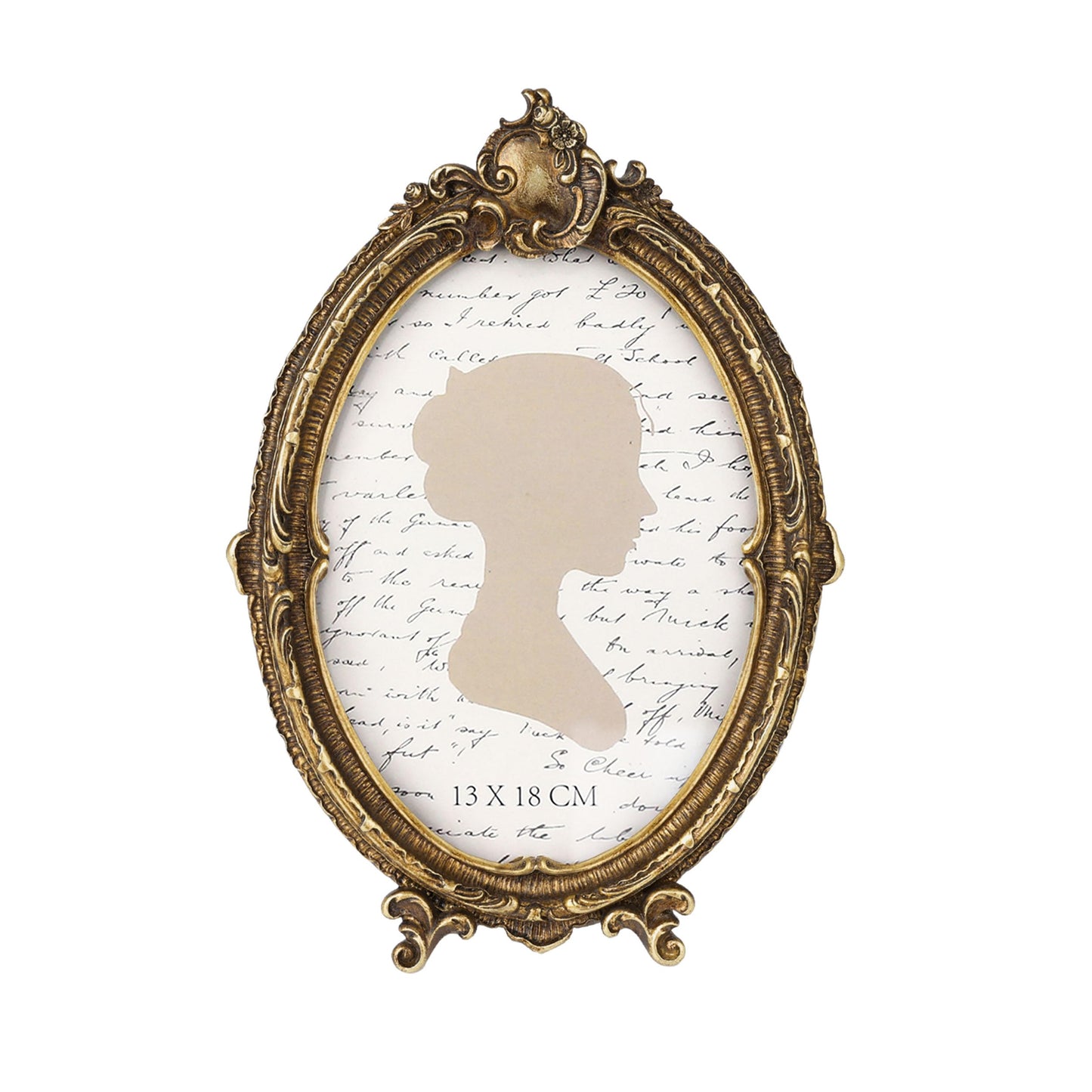 Sunlit Vintage Picture Frame 4x6 Inch, Oval Antique Photo Frames with Glass Front, Luxury Photo Display, Tabletop Wall Hanging, Gift Ideas, Brown