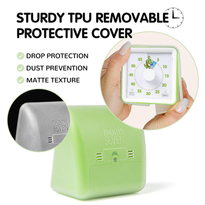 Visual Timer with Protective Case, 60-Minute Countdown Timer for Kids Autism ADHD Classroom Home Office, Countdown Clock for Teaching Work Meeting Time Management, Hungry Blue Fish