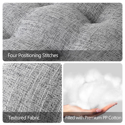 Sunlit Bar Stool Covers - Set of 2 Round Bar Stool Seat Covers, Soft and Cushioned Bar Chair Covers, Easy to Install and Wash, Cover Only, 12 Inch Diameter, Light Gray