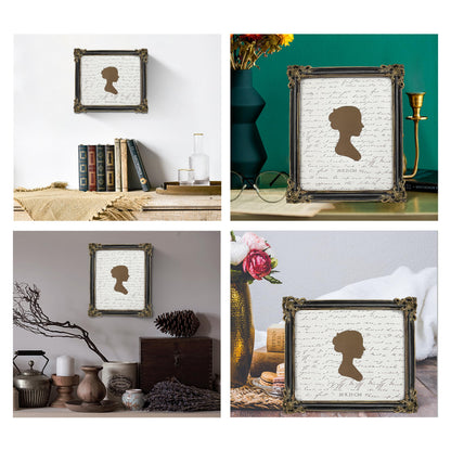 Sunlit Vintage Picture Frame 4x6 Inch, Luxury Antique Photo Frames with Glass Front, Photo Display, Tabletop Wall Hanging, Gift Ideas