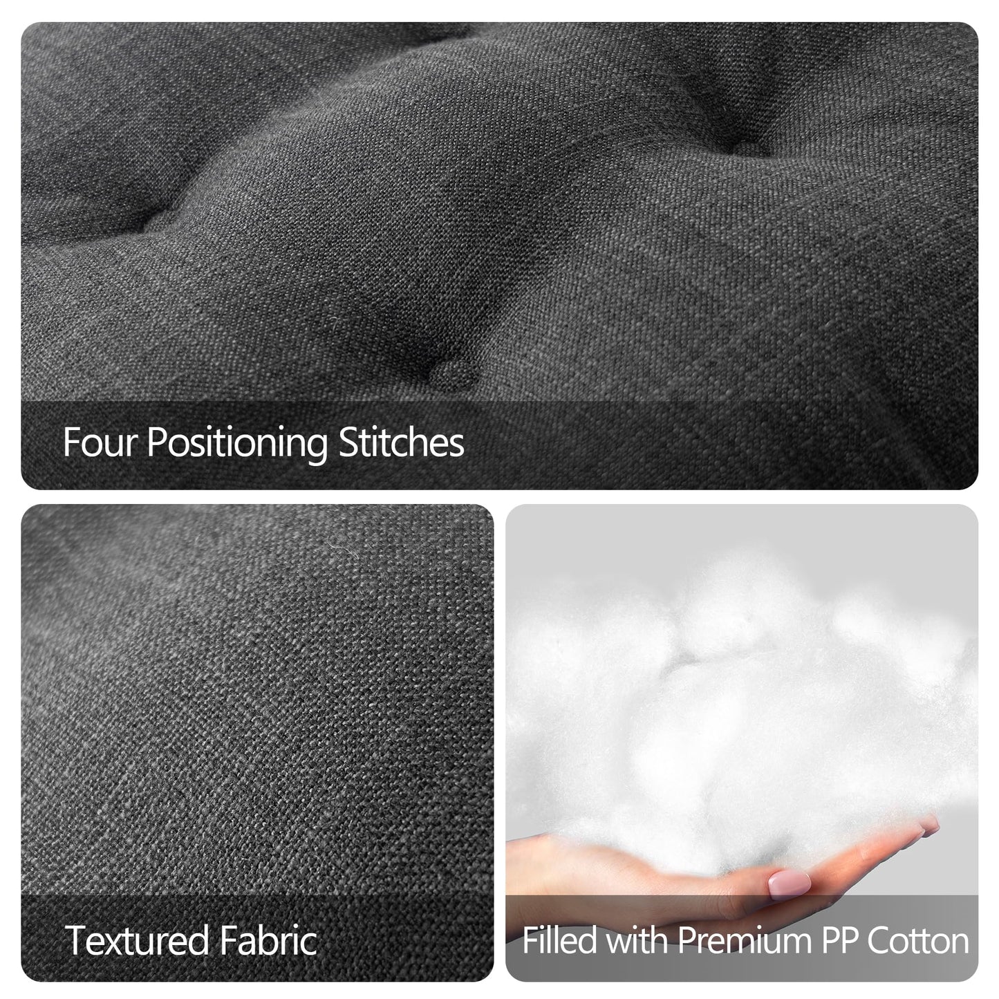 Sunlit Bar Stool Covers - Set of 2 Round Bar Stool Seat Covers, Soft and Cushioned Bar Chair Covers, Easy to Install and Wash, Cover Only, 12 Inch Diameter, Light Gray