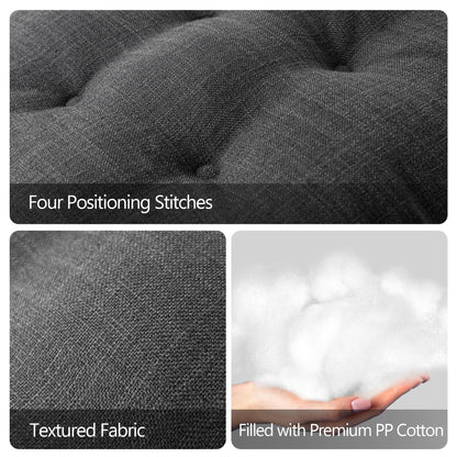 Sunlit Bar Stool Covers - Set of 2 Round Bar Stool Seat Covers, Soft and Cushioned Bar Chair Covers, Easy to Install and Wash, Cover Only, 12 Inch Diameter, Light Gray