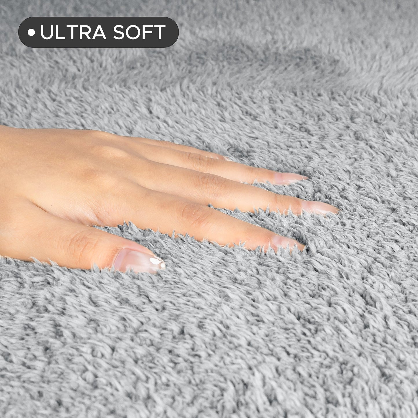 Sunlit Square Bathroom Rug 32x32, Soft Super Absorbent Bath Mat Quick Dry, Washable Bathroom Mat, Non-Slip Square Bath Rug, Cozy Shower Rugs Bathmat, Gray