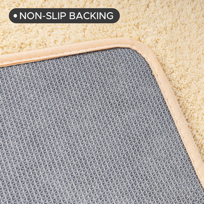 Sunlit Square Bathroom Rug 32x32, Soft Super Absorbent Bath Mat Quick Dry, Washable Bathroom Mat, Non-Slip Square Bath Rug, Cozy Shower Rugs Bathmat, Gray