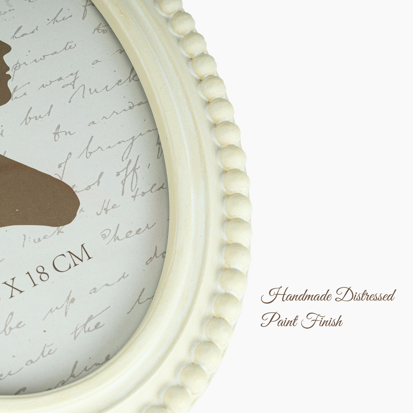 Sunlit Vintage Picture Frame 4x6 Inch with Beaded Border, Luxury Antique Square Photo Frames with Glass Front, Boho Photo Display, Tabletop Wall Hanging, Gift Idea, Distressed White