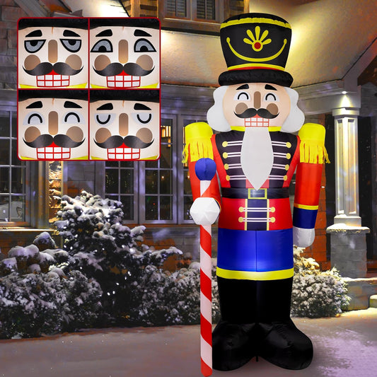 Sunlit 6Ft Lighted Gnome Inflatable Yard Decoration with Blower and Adaptor for Festive Indoor Porch Outdoor Decor