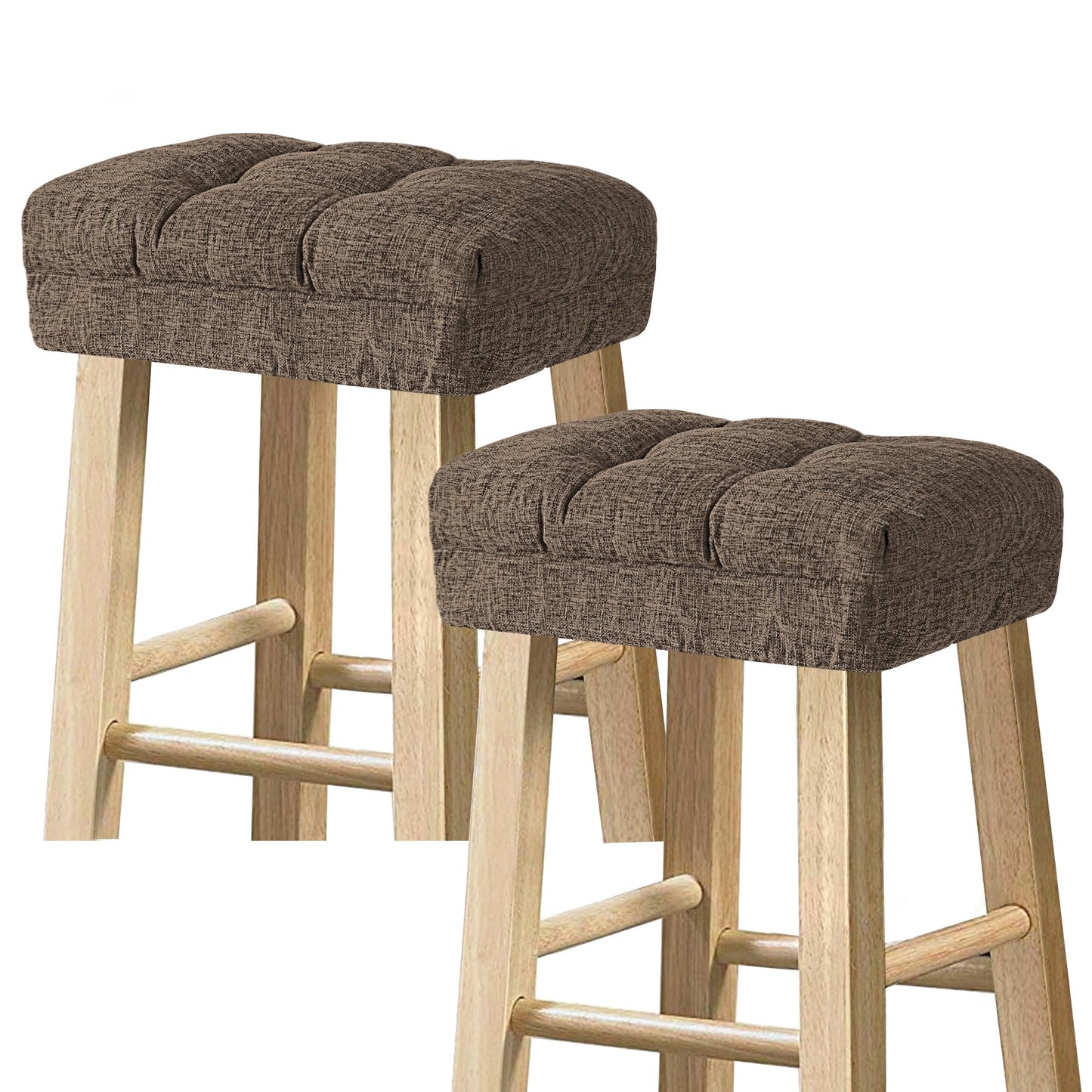 Sunlit Bar Stool Covers - Set of 2 Round Bar Stool Seat Covers, Soft and Cushioned Bar Chair Covers, Easy to Install and Wash, Cover Only, 12 Inch Diameter, Gray