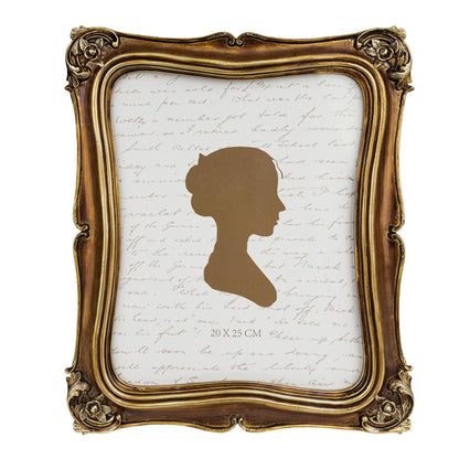 Sunlit Vintage Small Picture Frame 2.5x3.5 Inch, Antique Mini Polaroid Photo Frames with Glass Front, Luxury Wallet Size Picture Frames, Tiny Photo Frames Display Tabletop Wall Hanging Gift Ideas, Gold