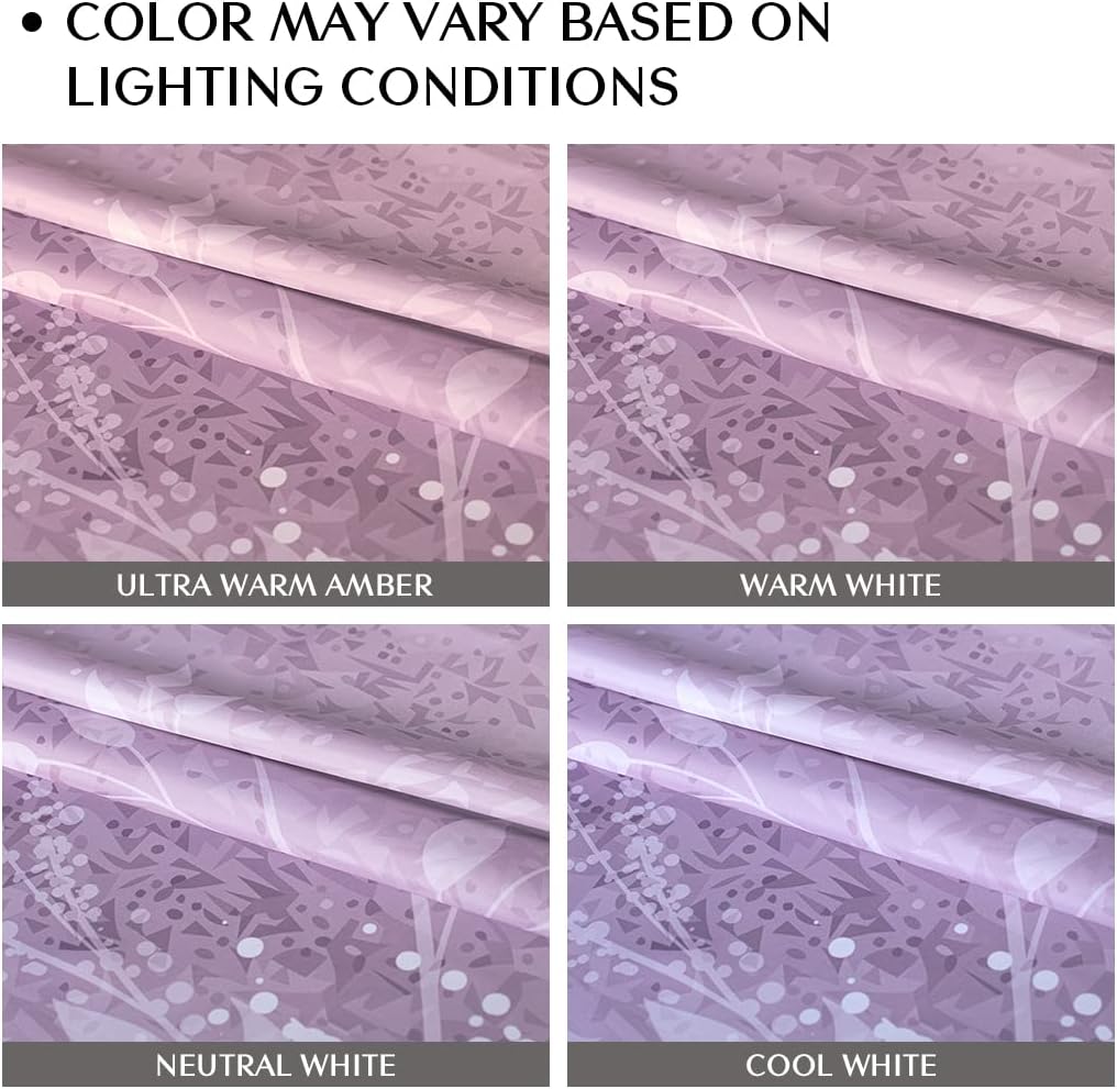 Sunlit Design Dreamy Shower Curtain, Flowering Vines in Pastel Cloud Fabric Shower Curtain with Purple Background, Bathroom Decoration Art Painting Shower Curtains, Purple, 71" x 71"