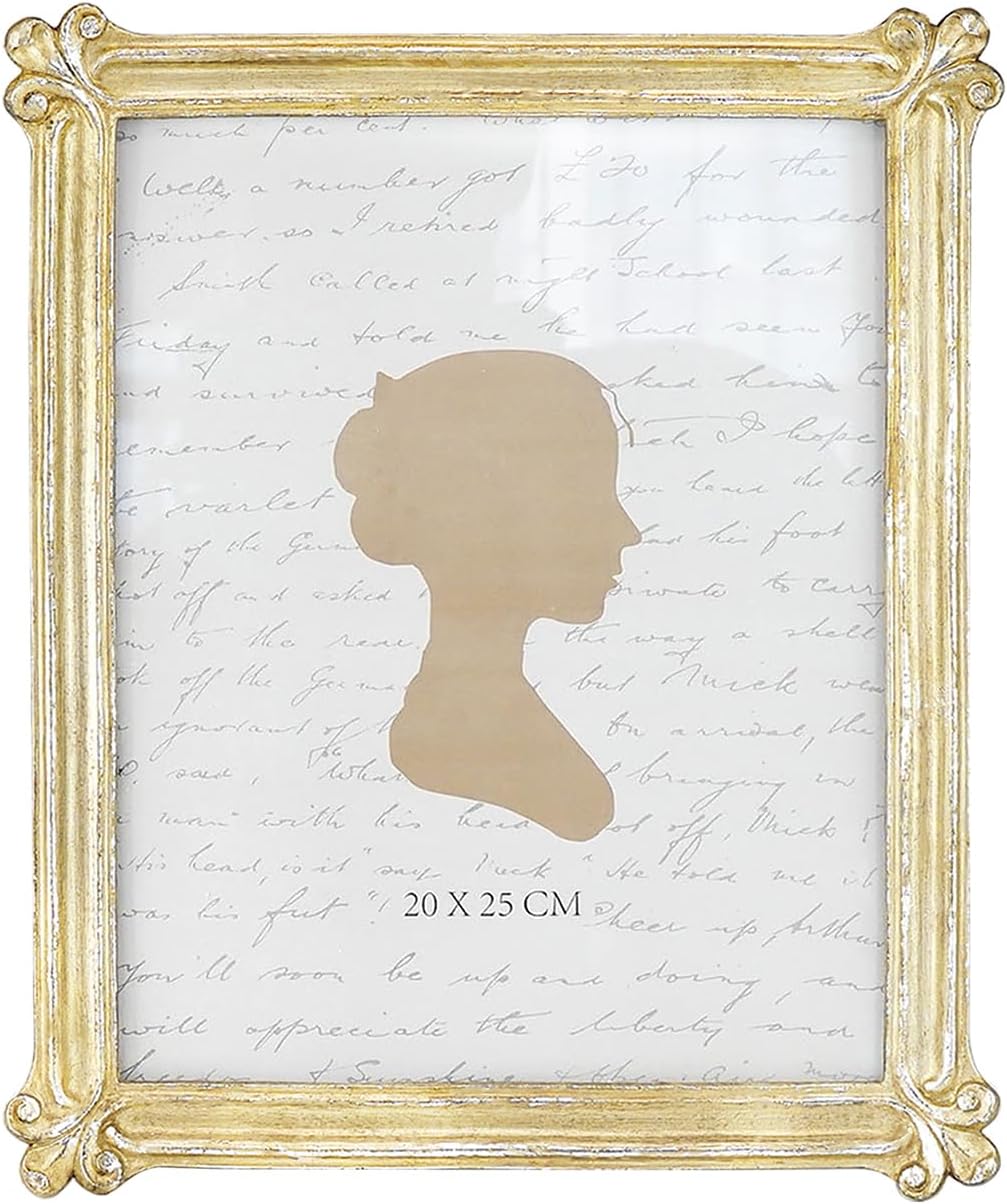 Sunlit Vintage Picture Frame 8x10 Inch, Luxury Antique Photo Frames with Glass Front, Photo Display, Tabletop Wall Hanging, Gift Ideas, Gold