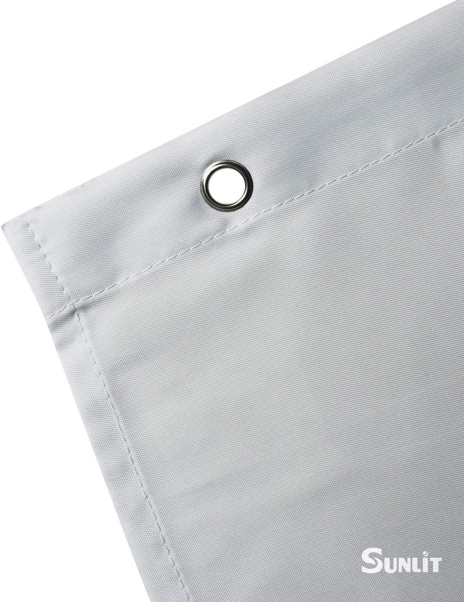 Sunlit Peekaboo Cute Dogs Curious Cartoon Puppy Fabric Shower Curtain for Kids Dogs Lovers, Tawny with Dalmatian Bulldog Pug Poodle Beagle, White